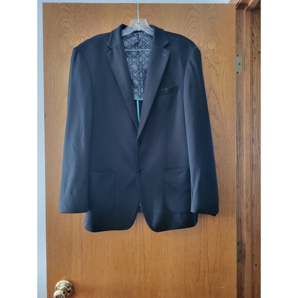 Tom Baine Tailored Collection Cotton Blend Black Blazer Sport Coat M 40 - Picture 7 of 7
